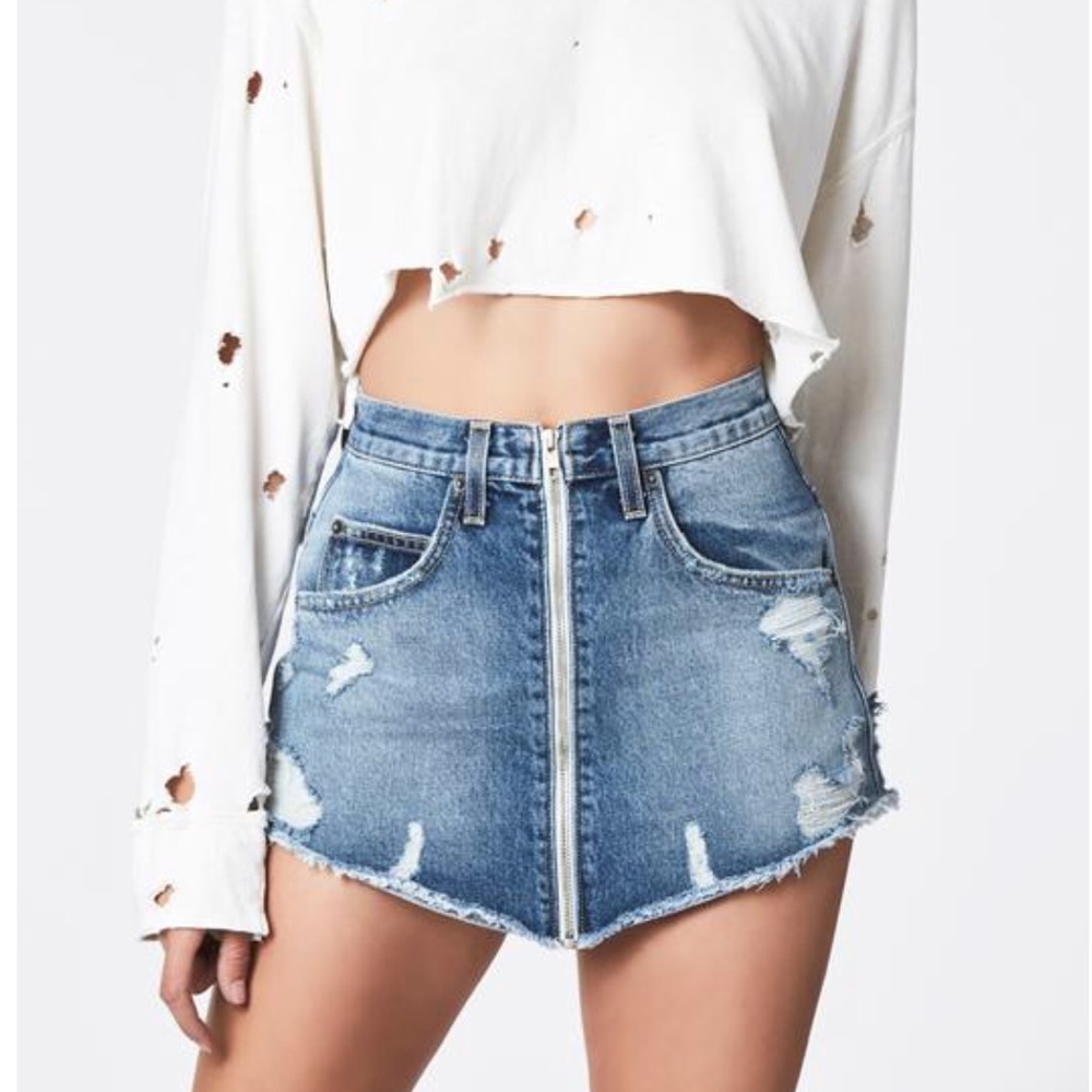 LF Carmar denim Beatrice zip skirt, size 27